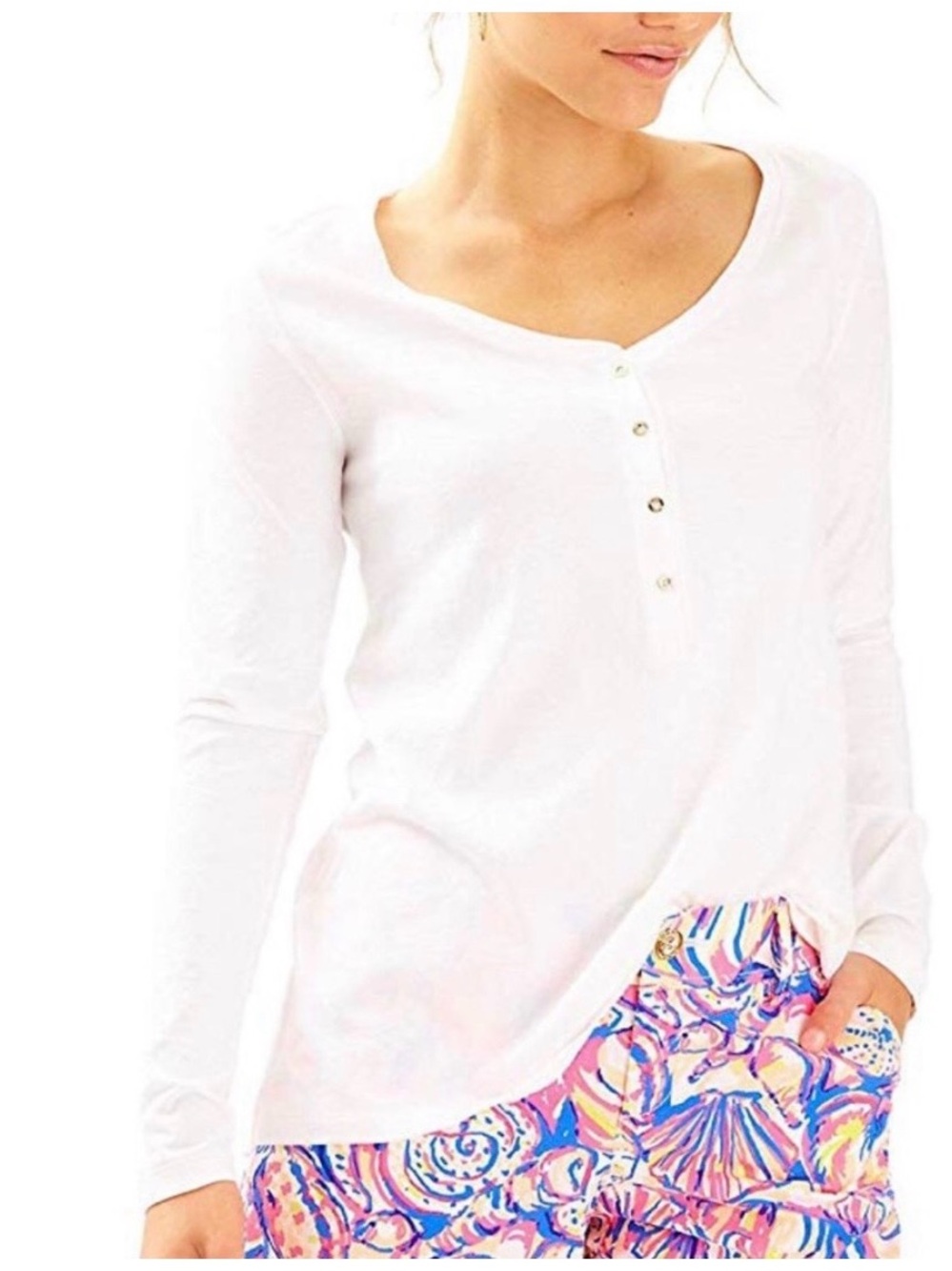 Lilly Pulitzer Sorella Top in Resort White, NWT, Large